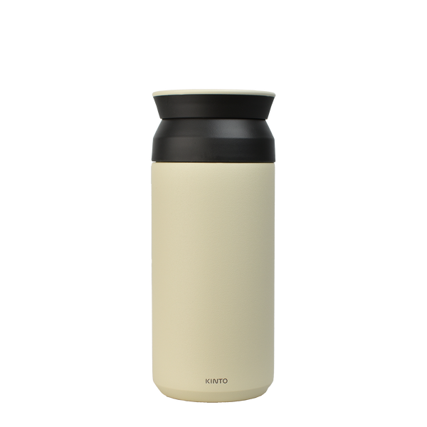 A cream coloured Kinto 350ml Tumbler with the Kinto logo printed on the back.